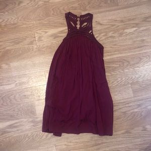 Maroon flowy dress